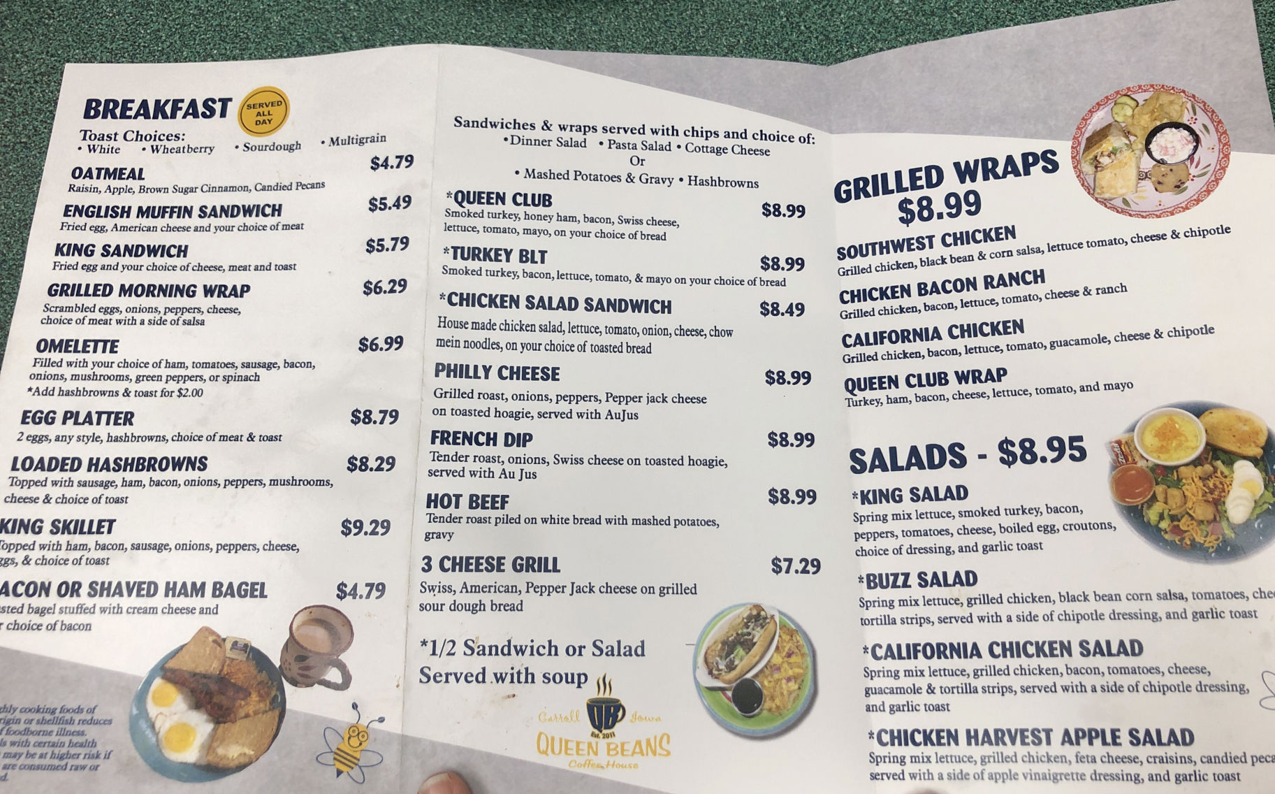 Queen Beans menu